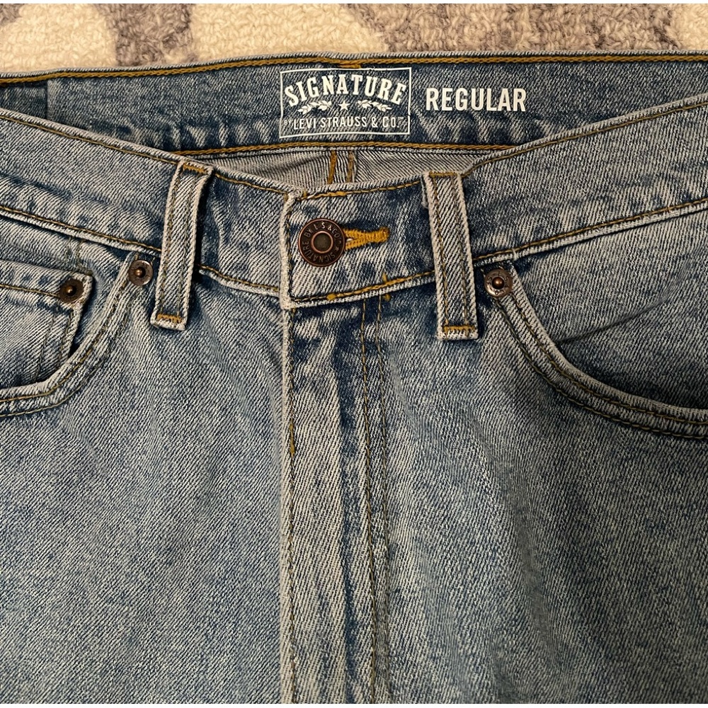 Signature by Levi Strauss Blue Straight Jeans